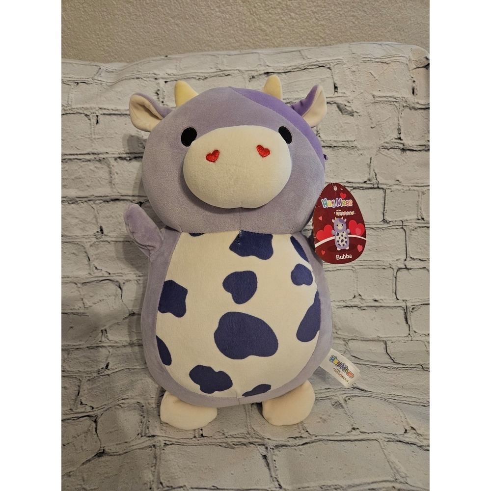 Squishmallows HugMees Bubba The Purple Cow 14" Plush